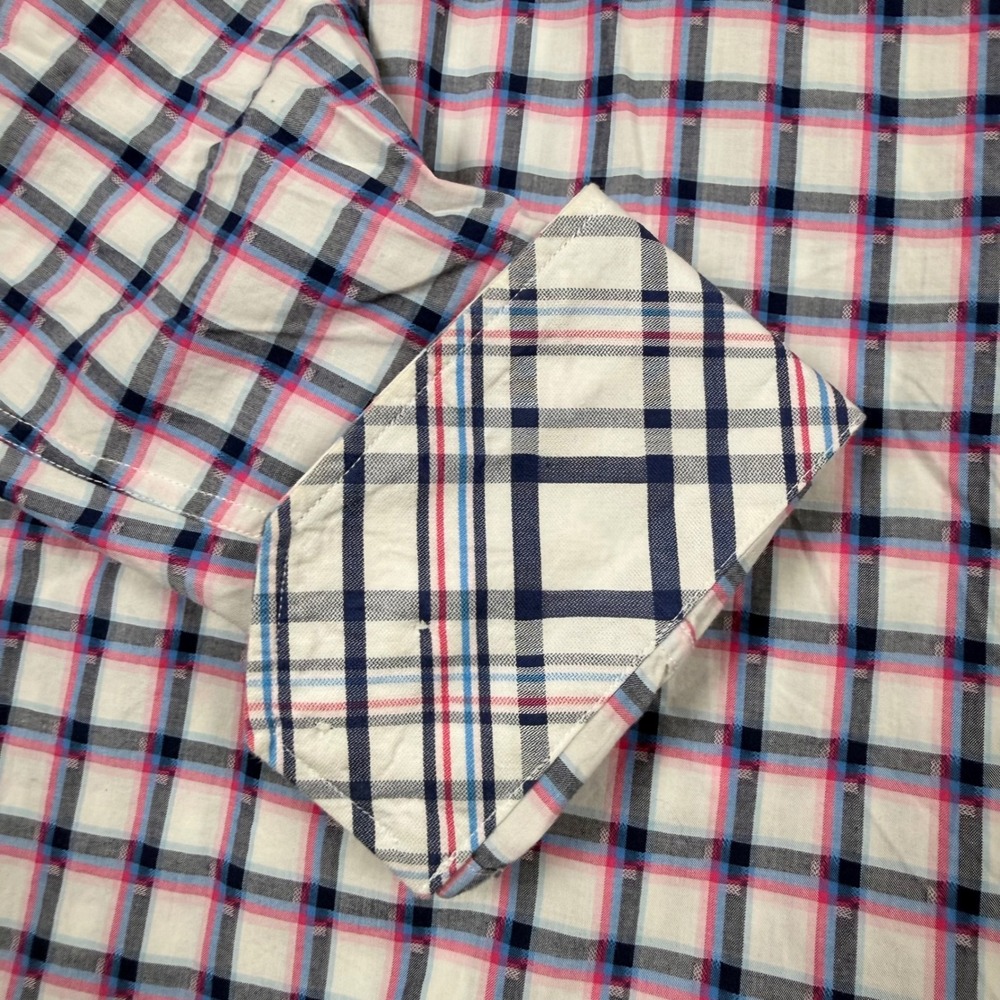 Tailorbyrd Men's Plaid Button Down Shirt Size Small Long Sleeve Casual Red Blue - Picture 3 of 9